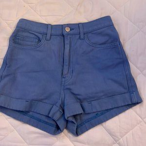 American Apparel High Rise Jean shorts